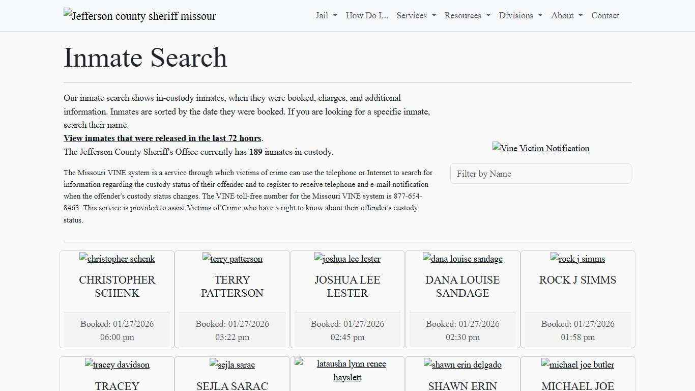 Inmate Search Jefferson County Sheriff's Office